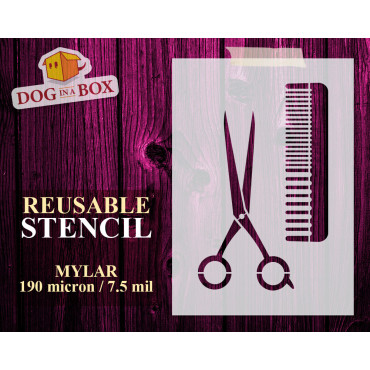 Stencil forbice e pettine...