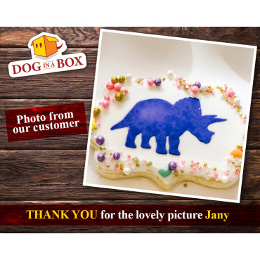 Dinosaurs stencils n.1 (set of 3) Cappuccino and Coffee cocoa powder decor stencil - Face Painting stencils