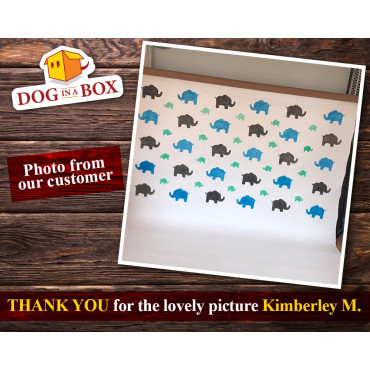 Elephants stencil - Reusable nursery stencil for wood, walls or fabrics decor.