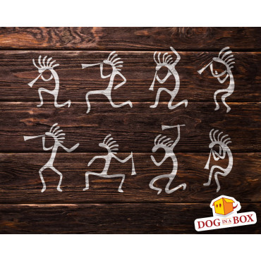 Kokopelli stencil n.1 - Reusable indian, native american stencils for wall and wood