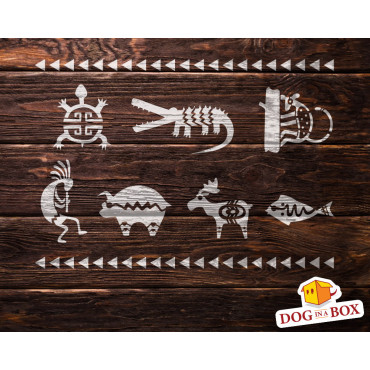 Kokopelli stencil n.3 - Reusable indian, native american stencils for wall and wood