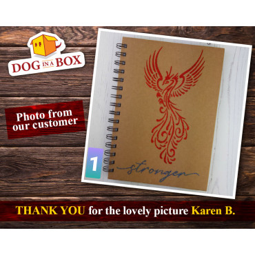 Phoenix stencil n.4 - Reusable fire bird stencil for wood signs, wall decor or fabrics.