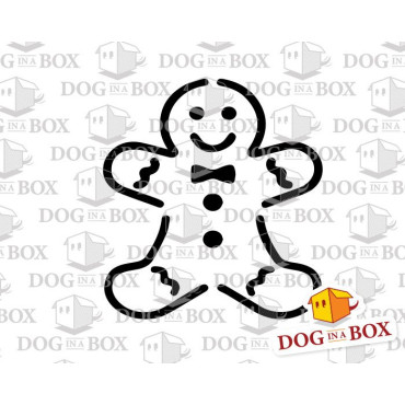 Gingerbread man stencil - Reusable christmas stencil for cake decor, wood signs, windows decor and walls