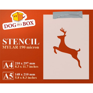Christmas reindeer stencil - Reusable christmas stencil for wood signs, walls or fabrics.