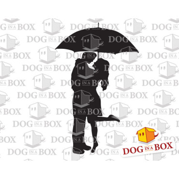 Lovers with umbrella stencil - Reusable wedding stencil for wood sings, invitations, wedding cake decor or wall painting