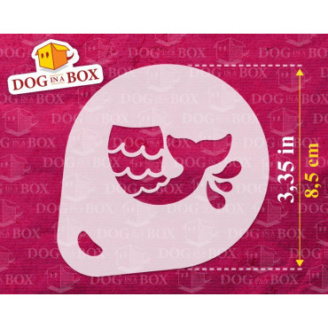 Mermaid stencils (set of 3) Cappuccino and Coffee cocoa powder decor stencil - Face Painting stencils