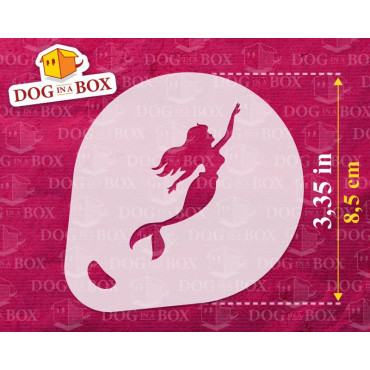 Mermaid stencils (set of 3) Cappuccino and Coffee cocoa powder decor stencil - Face Painting stencils