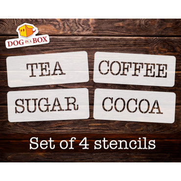 Pochoirs à thé, café,...