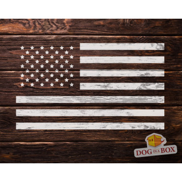 USA drapeau pochoir - pochoir drapeau américain pour la peinture murale, bois chante, décor de tissus. Réutilisable et durable.