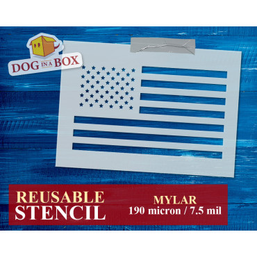 USA drapeau pochoir - pochoir drapeau américain pour la peinture murale, bois chante, décor de tissus. Réutilisable et durable.