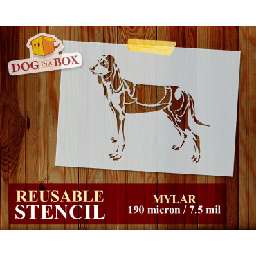 Dog stencil n.17 - Reusable Segugio Italiano stencil for wood signs, wall decor, fabric