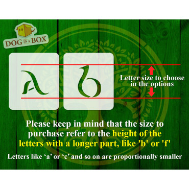 Gaelic-Celtic Alphabet stencils set n.1 - Reusable Celtic and Gaelic alphabet stencils