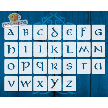 Gaelic-Celtic Alphabet stencils set n.2 - Reusable Celtic and Gaelic alphabet stencils
