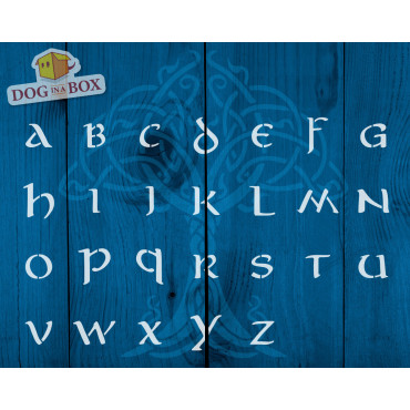 Gaelic-Celtic Alphabet stencils set n.2 - Reusable Celtic and Gaelic alphabet stencils