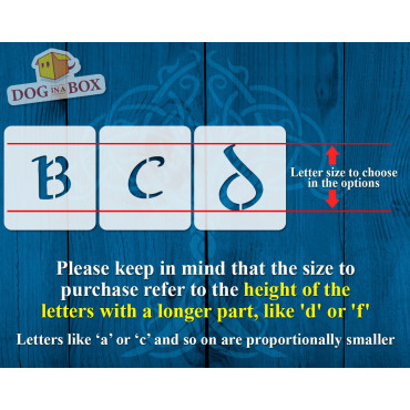 Gaelic-Celtic Alphabet stencils set n.2 - Reusable Celtic and Gaelic alphabet stencils