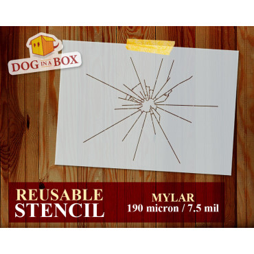 Stencil vetro rotto -...