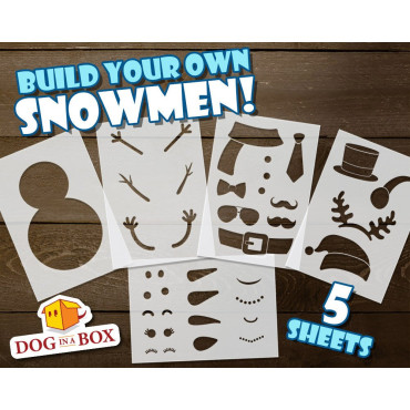 Set stencil pupazzo di neve...