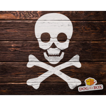 Skull and Bones stencil n.4 - Pirate stencil to paint on walls, wood and fabrics. Reusable DIY stencil for wood signs.