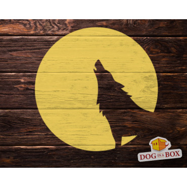Wolf stencil n.2 - Wild life animal stencil for wood, walls and fabric. Howling wolf stencil