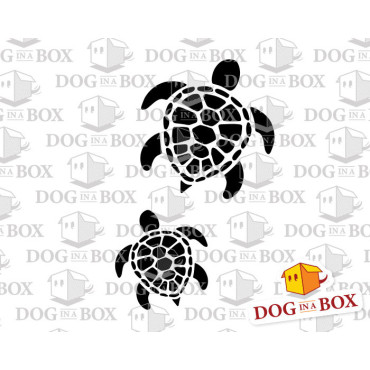 Turtles stencil n.1 - Reusable sea life stencil for walls, wood and fabrics