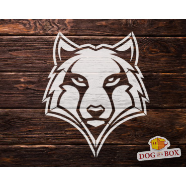 Wolf stencil n.4 - Wild life animal stencil for wood, walls and fabric. Howling wolf stencil