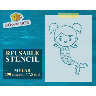 Mermaid PYO stencil n.1 -...