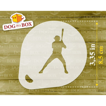 Softball stencils (set of 3) Cappuccino and Coffee cocoa powder decor stencil - Face Painting stencils