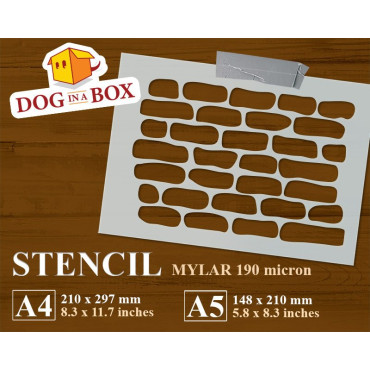 Bricks stencil n.3 - Reusable wall bricks stencil, seamless geometric pattern for walls and fabrics