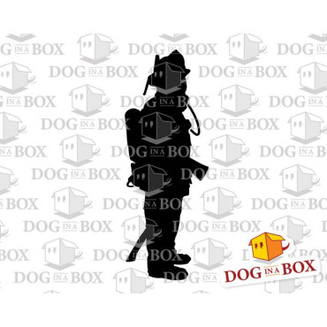 Firefighter stencil - Silhouette to paint on walls, wood and fabrics. Reusable DIY stencil for wood signs.