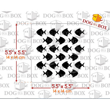 Fishes stencil - stencil for cookies and cakes - 14 x 14 cm