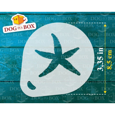 Pochoirs animaux de mer n.1 (lot de 3) pochoir de décoration en poudre de cacao Cappuccino et café - pochoirs de peinture de vis