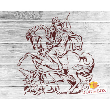 Saint George and the dragon stencil - Reusable England stencil for wood signs and wall decor