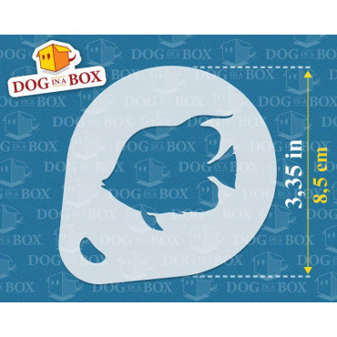 Pochoirs animaux de mer n.3 (lot de 3) pochoir de décoration de poudre de cacao Cappuccino et café - pochoirs de peinture de vis