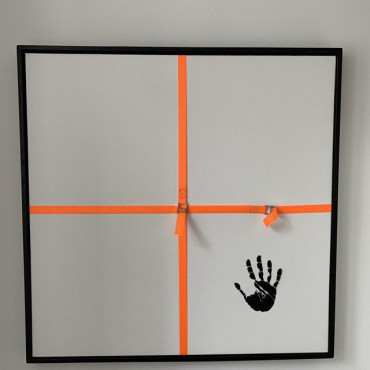 Handabdruckschablone (rechte Hand) - Wiederverwendbare Schablone für Halloween, Horrorhaus, Holzschilder, Wandmalerei und Stoffe