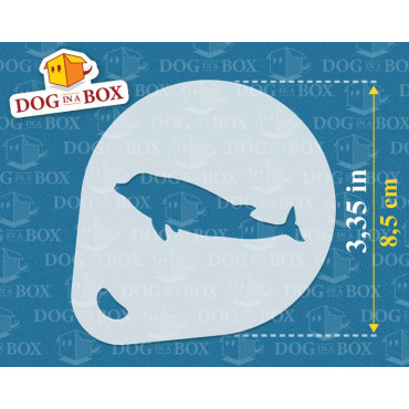 Meerestiere Schablonen Nr. 3 (3er-Set) Cappuccino und Kaffee Kakaopulver Dekor Schablone - Face Painting Schablonen