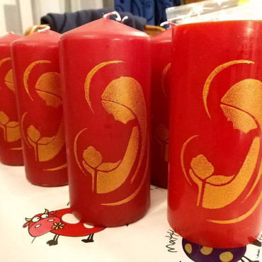 Stencil Natività n. 1 - Stencil natalizio riutilizzabile di Maria e Gesù