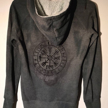 Pochoir Vegvisir n.2 - Pochoir celtique. Pochoir boussole nordique pour panneaux, murs et tissus en bois. Pochoir de runes