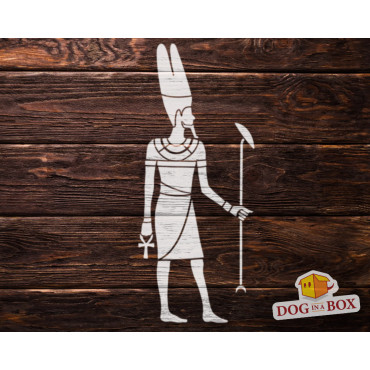 Egyptian Gods stencil n. 1: Amon - Reusable hieroglyphs stencil, for walls and fabrics