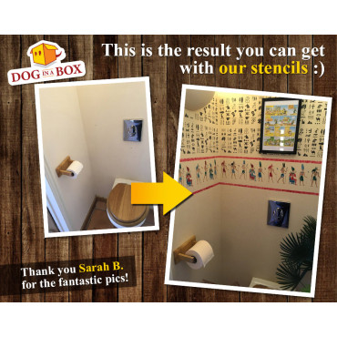 Egyptian Gods stencil n. 1: Anubis - Reusable hieroglyphs stencil, for walls and fabrics