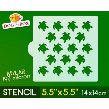 Turtles stencil - stencil for cookies  - 14 x 14 cm