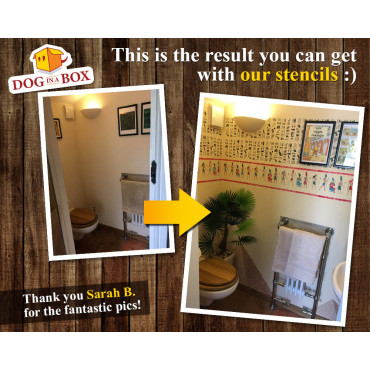 Schablone der ägyptischen Götter 1: Osiris - Wiederverwendbare Hieroglyphenschablone für Wände und Stoffe