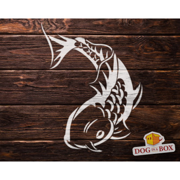 Koi stencil n.5 - Reusable Japanese stencil for wood signs, wall decor and fabric
