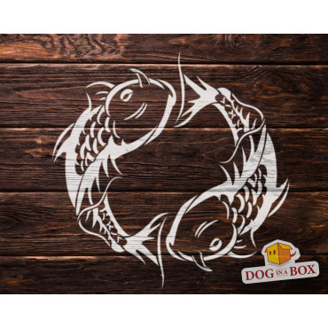 Koi-Schablone Nr. 6 - Wiederverwendbare Koi-Karpfen-Schablone für Holzschilder, Wanddekoration und Stoff