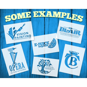 Ihre Logo-Schablone - Benutzerdefinierte Schablone mit Ihrem Firmenlogo