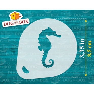 Pochoirs animaux de mer n.2 (lot de 3) pochoir de décoration de poudre de cacao Cappuccino et café - pochoirs de peinture de vis