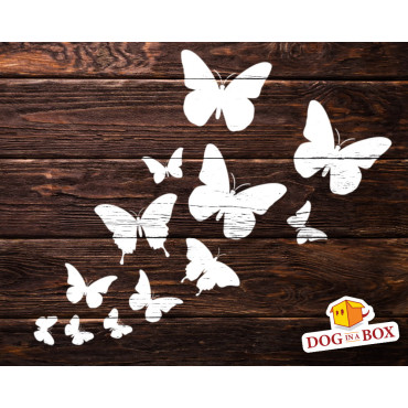 Butterflies stencils n.1 - Set of 6 different sizes. Reusable butterfly stencils