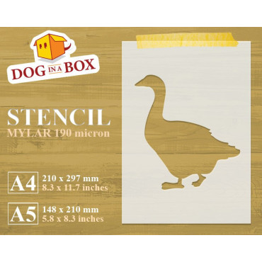 Goose stencil n.1 - Reusable farm animal stencil for wood signs, wall decor and fabric