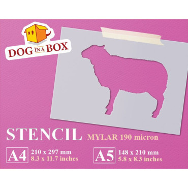 Sheep stencil - Reusable farm animal stencil for wood signs, wall decor and fabric