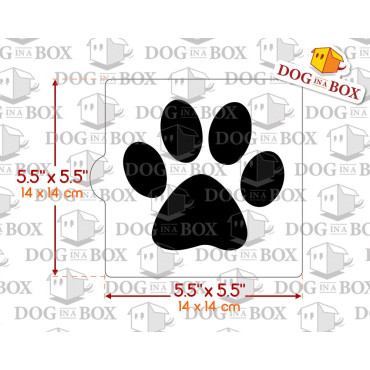 Dog Pawprint stencil - stencil for cookies and cakes - 14 x 14 cm