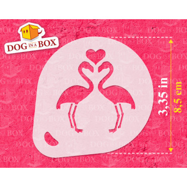 Flamingos stencils (set of 3) Cappuccino and Coffee cocoa powder decor stencil - Face Painting stencils